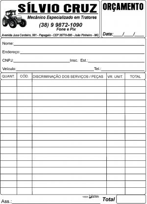 Bloco 100x1 ou 50x2vias  1 cor Sulfite 63g 10x15cm 1x0  Picote e Grampeado 